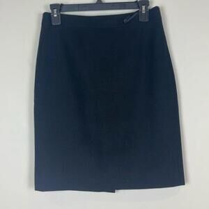 J. Crew The Pencil Skirt Wool Black Size 2